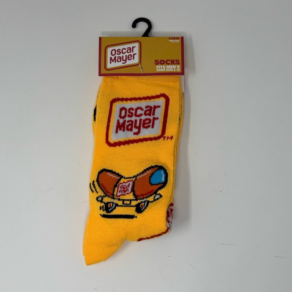 Men’s Novelty Oscar Mayer WienerMobile Yellow Crew Socks